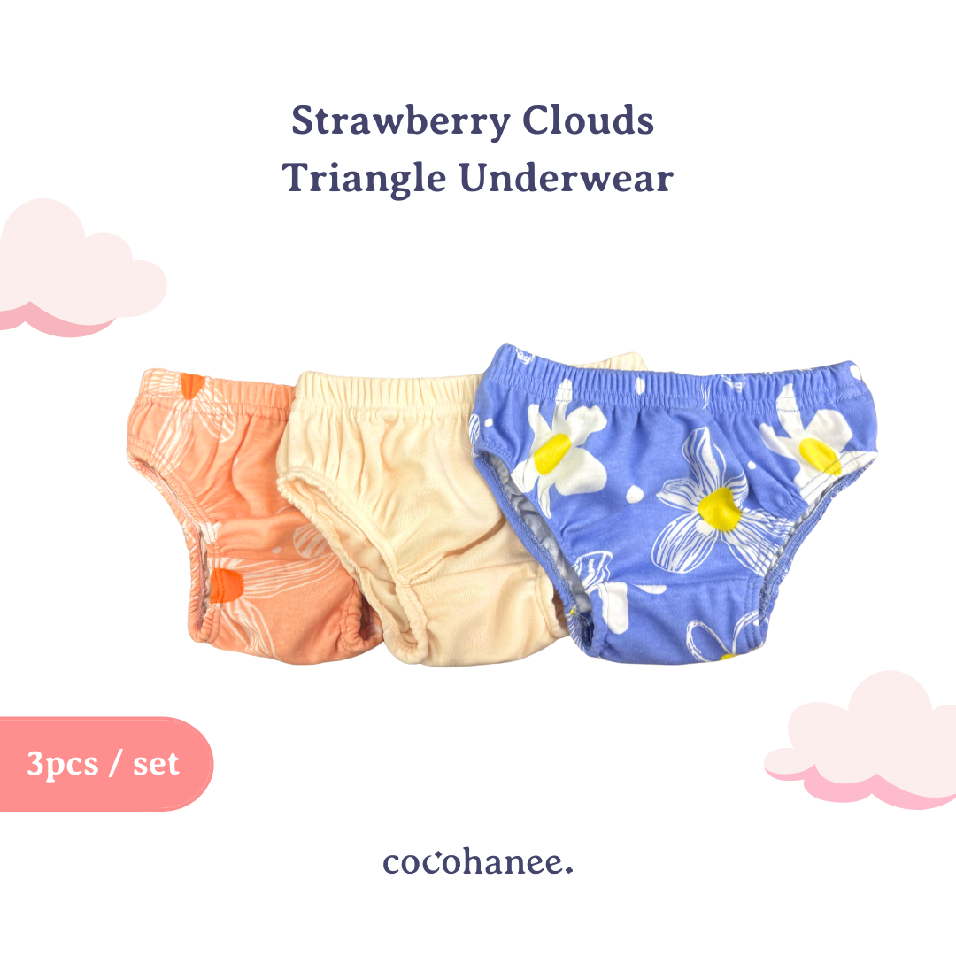 Cocohanee - Strawberry Clouds Underwear Set - Celana Dalam Anak Perempuan