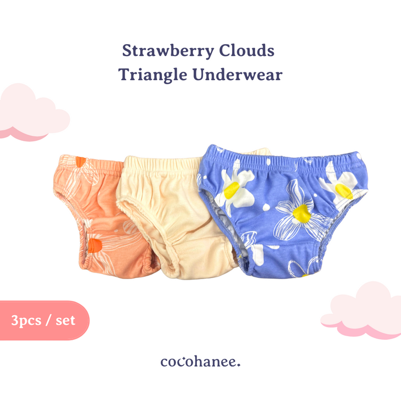 Cocohanee - Strawberry Clouds Underwear Set - Celana Dalam Anak Perempuan