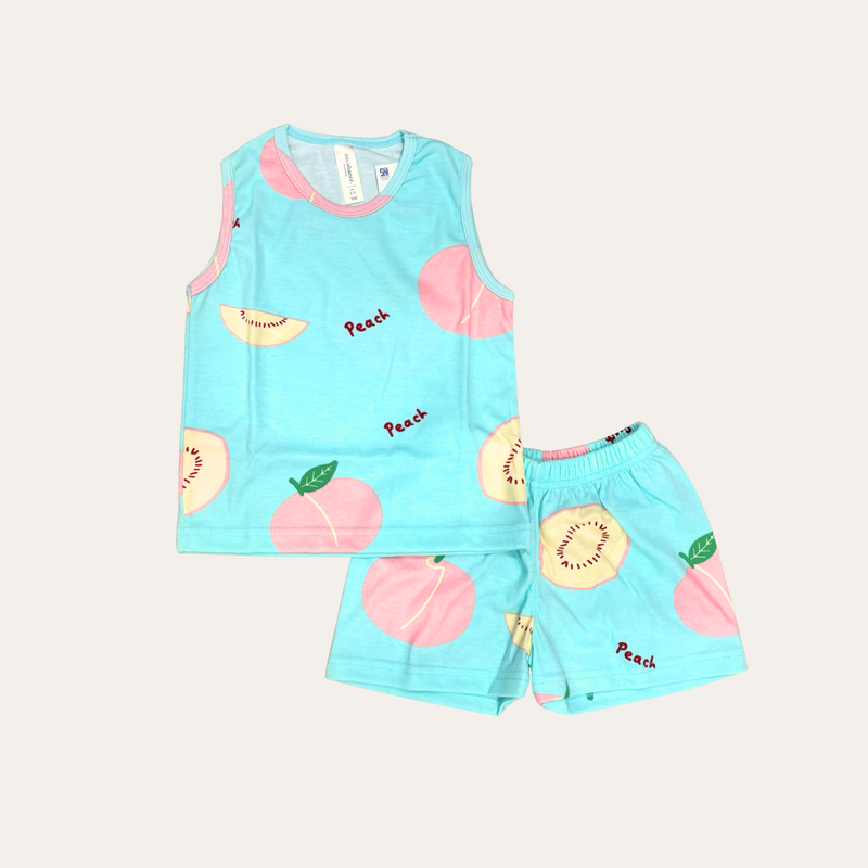 Cocohanee - Peach Perfect Sleeveless Set - Setelan Anak Tanpa Lengan