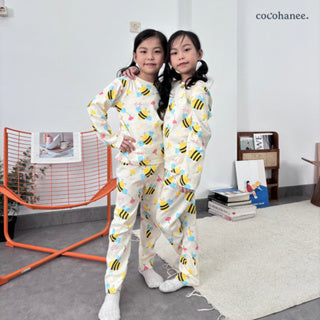 Cocohanee - Morning Bee Long Pajamas - Piyama Tidur Anak