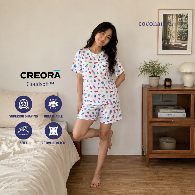 Cocohanee Wonderverse - Lune Short Pajamas Block Buddies