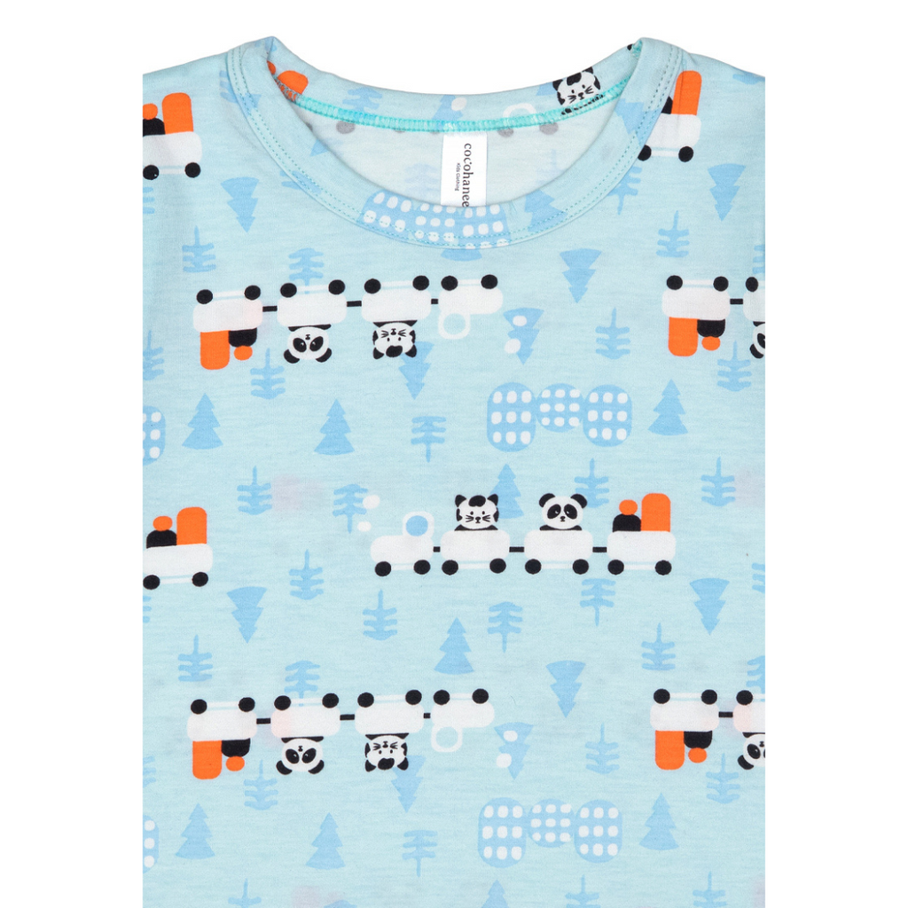 Cocohanee - Animal Train Short Pajamas - Piyama Tidur Anak
