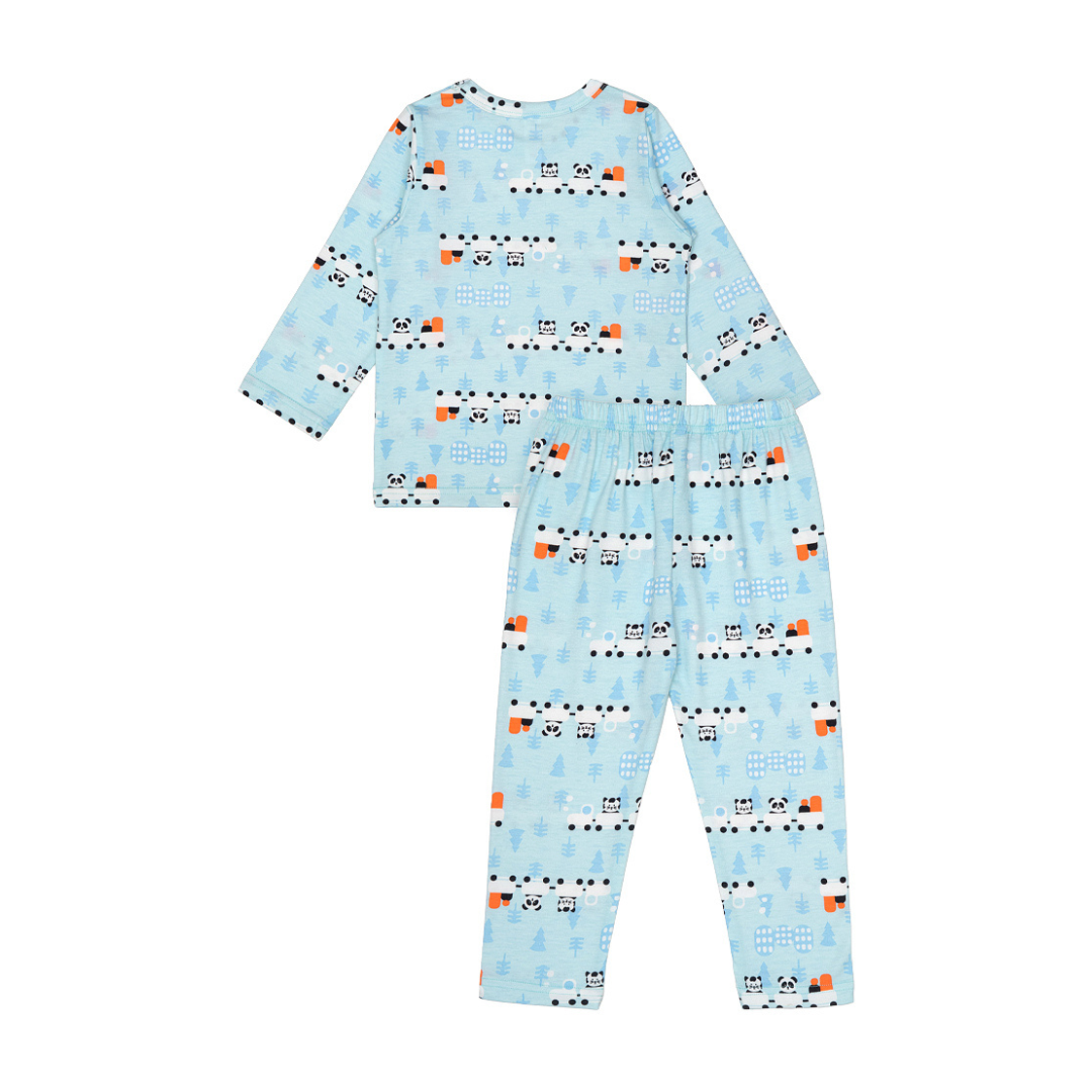 Cocohanee - Animal Train Long Pajamas - Piyama Tidur Anak