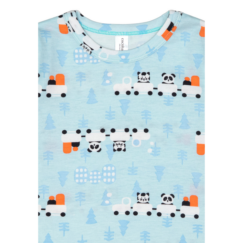 Cocohanee - Animal Train Long Pajamas - Piyama Tidur Anak