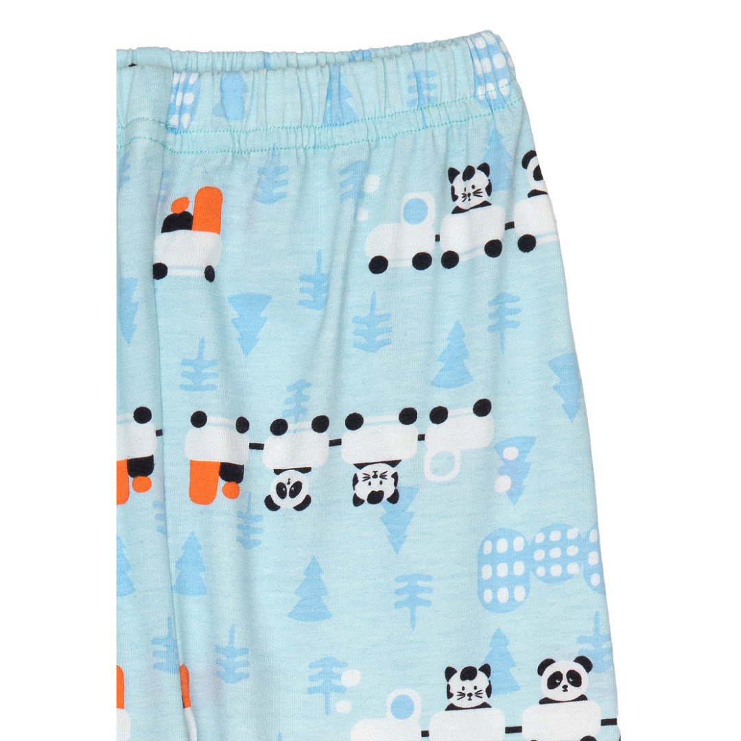 Cocohanee - Animal Train Long Pajamas - Piyama Tidur Anak