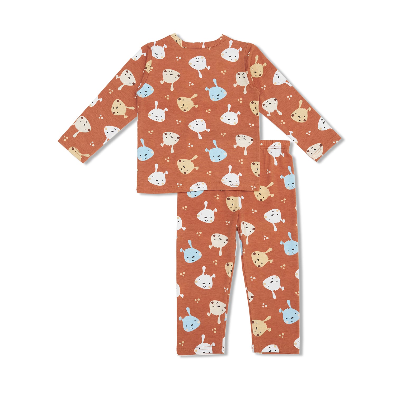 Cocohanee - Brown Puppies Long Pajamas - Piyama Tidur Anak
