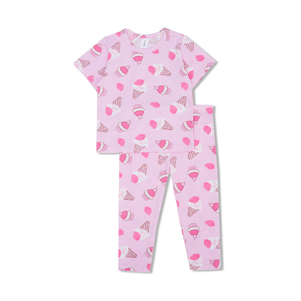 Cocohanee - Creamy Strawberry Cozy Pajamas - Piyama Tidur Anak