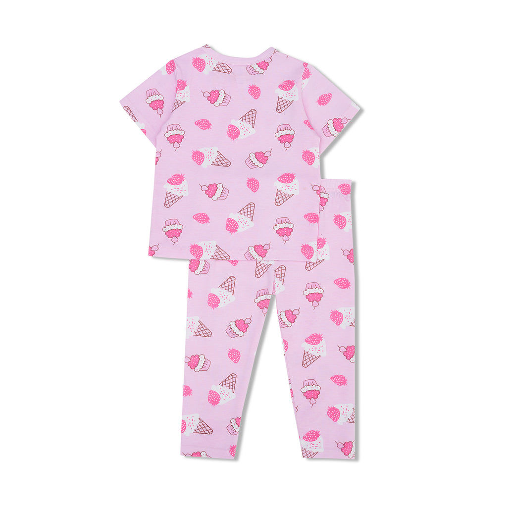 Cocohanee - Creamy Strawberry Cozy Pajamas - Piyama Tidur Anak