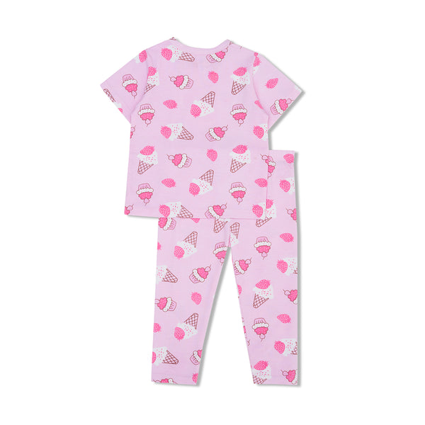 Cocohanee - Creamy Strawberry Cozy Pajamas - Piyama Tidur Anak