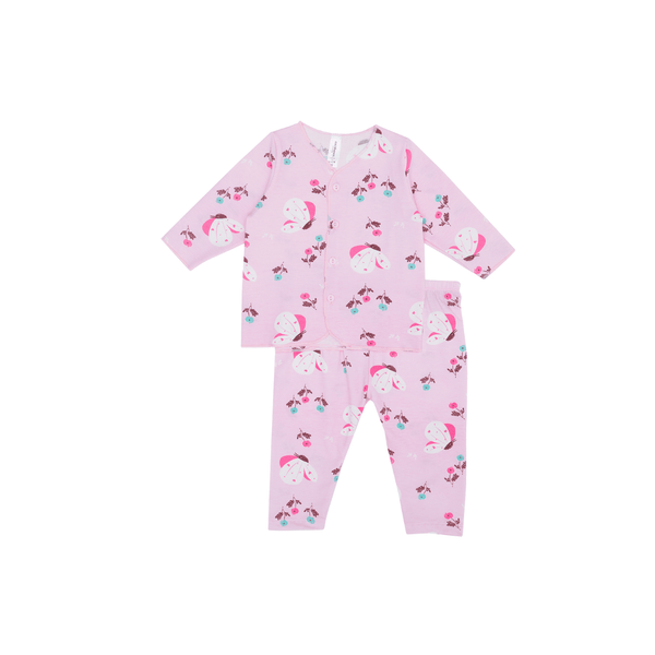 Cocohanee - Butterflies Baby Long Button Down Pajamas - Piyama Bayi dengan Kancing Depan
