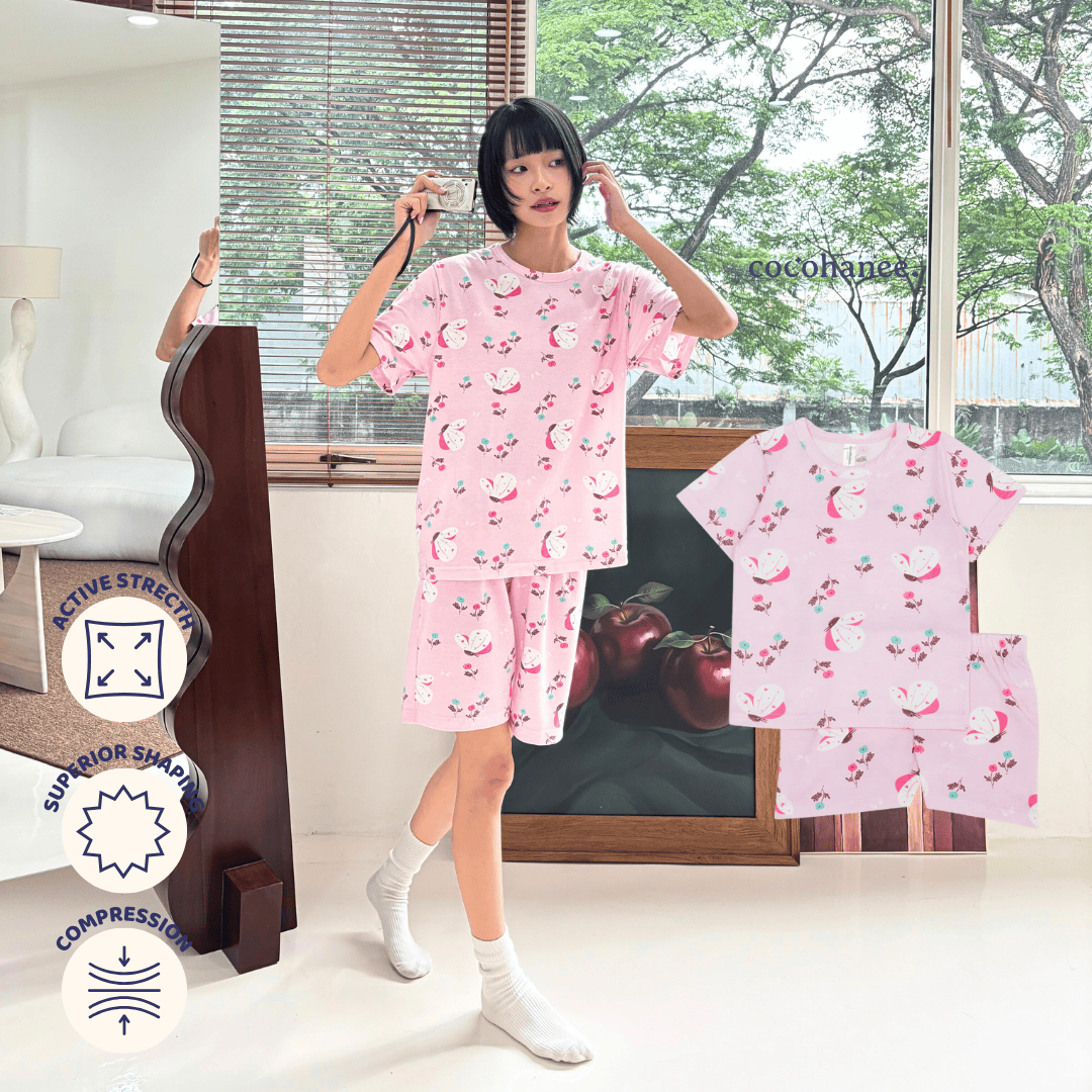 Cocohanee - Butterflies Adult Short Pajamas - Piyama Tidur Dewasa