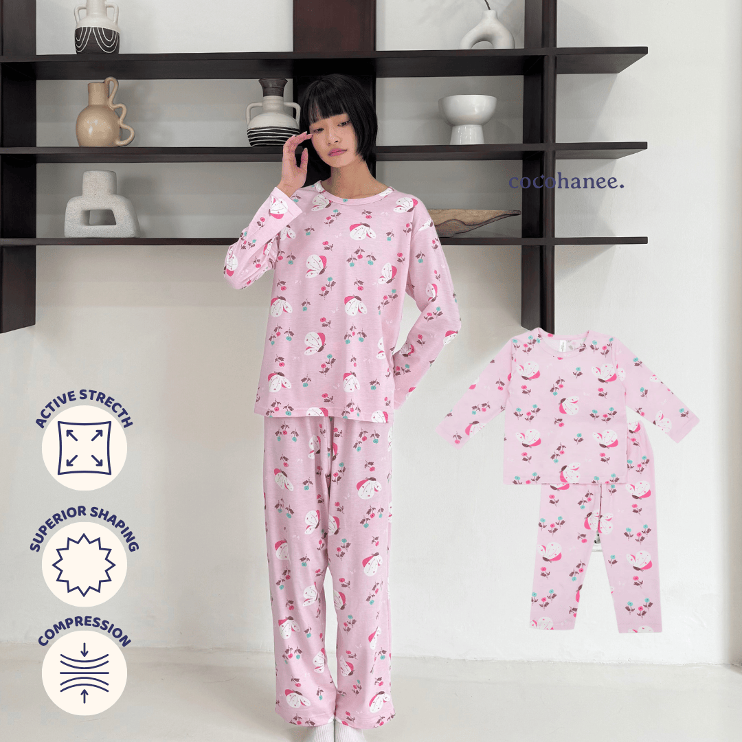 Cocohanee - Butterflies Adult Long Pajamas - Piyama Tidur Dewasa