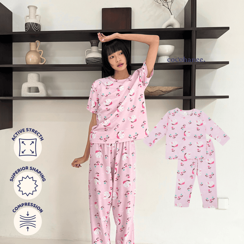 Cocohanee - Butterflies Adult Cozy Pajamas - Piyama Tidur Dewasa