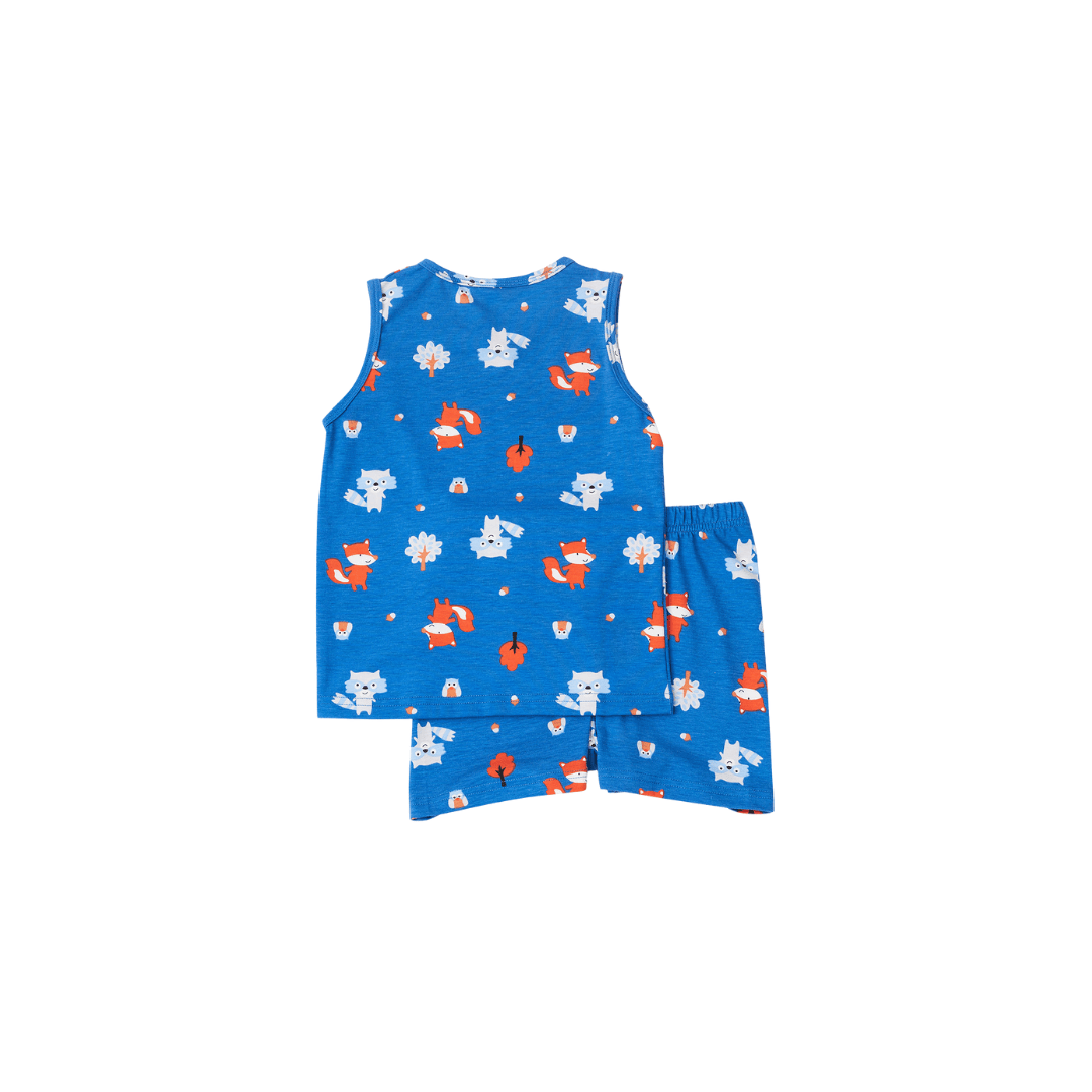 Cocohanee - Fox & Wolf Sleeveless Set - Setelan Anak Tanpa Lengan