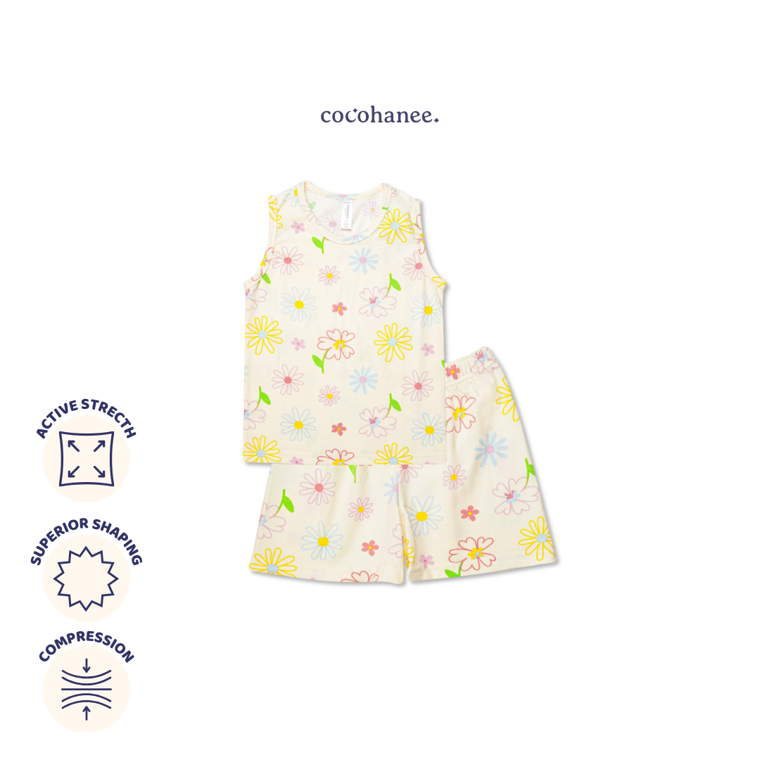 Blooming Flowers - Sleeveless Set - Setelan Anak Tanpa Lengan
