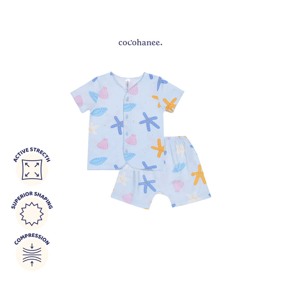 Starfish - Baby Short Button Down Pajamas - Piyama Bayi dengan Kancing Depan