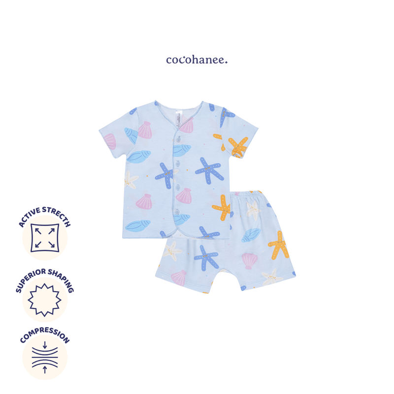 Starfish - Baby Short Button Down Pajamas - Piyama Bayi dengan Kancing Depan
