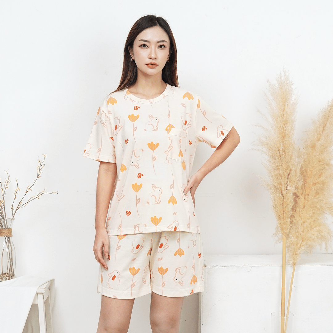 Bunny Petals - Lune Short - Piyama Tidur Dewasa