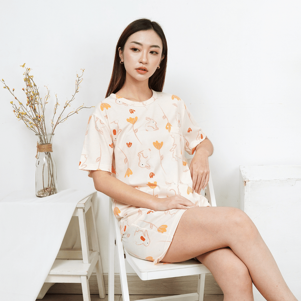 Bunny Petals - Lune Short - Piyama Tidur Dewasa