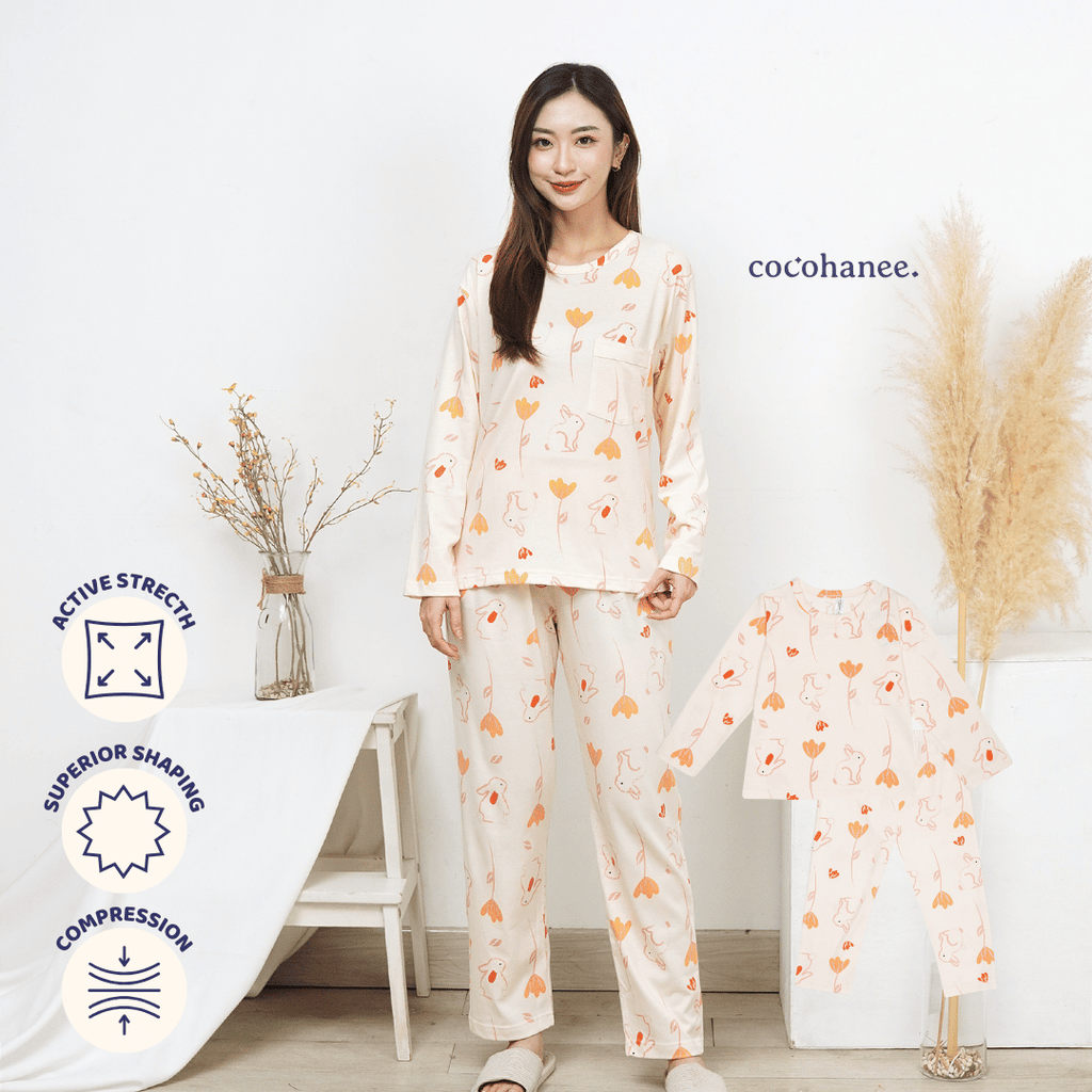 Bunny Petals - Lune Long - Piyama Tidur Dewasa