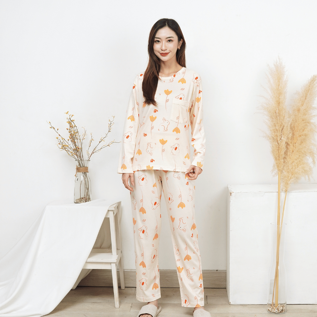 Bunny Petals - Lune Long - Piyama Tidur Dewasa