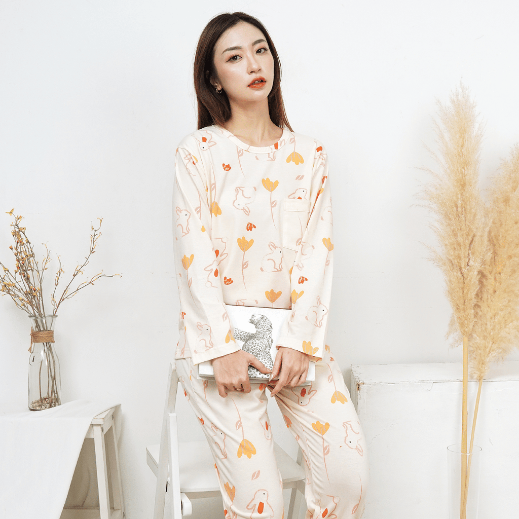 Bunny Petals - Lune Long - Piyama Tidur Dewasa
