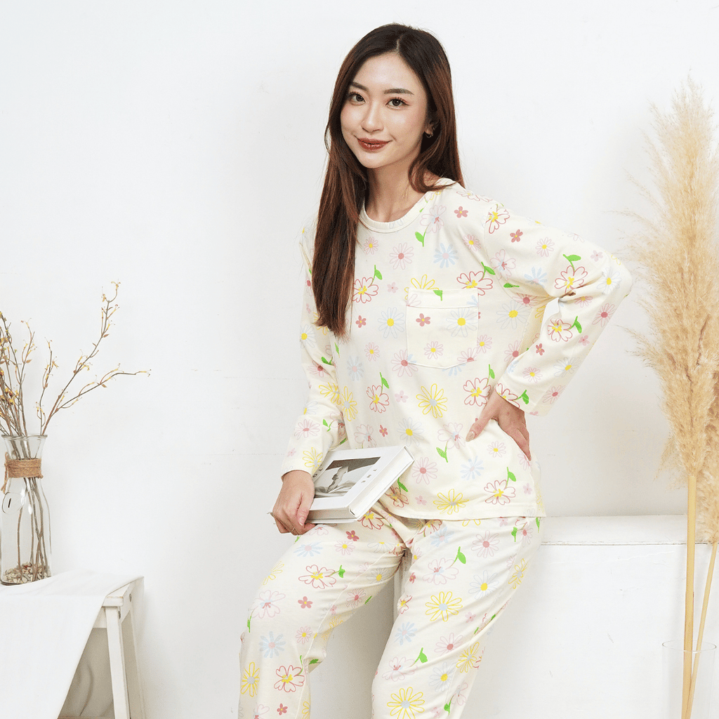 Blooming Flowers - Lune Long - Piyama Tidur Dewasa