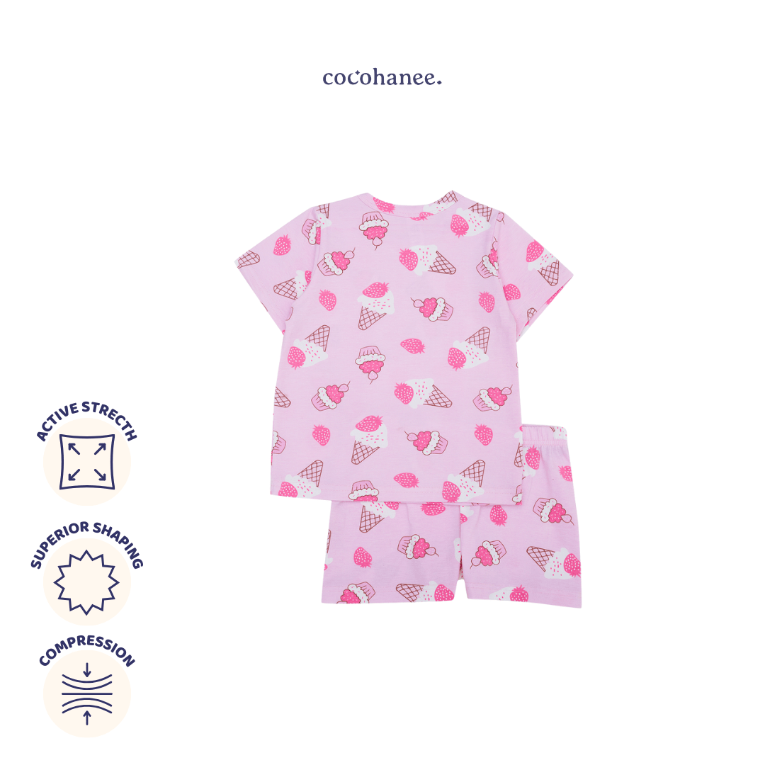 Creamy Strawberry - Lune Short - Piyama Tidur Dewasa