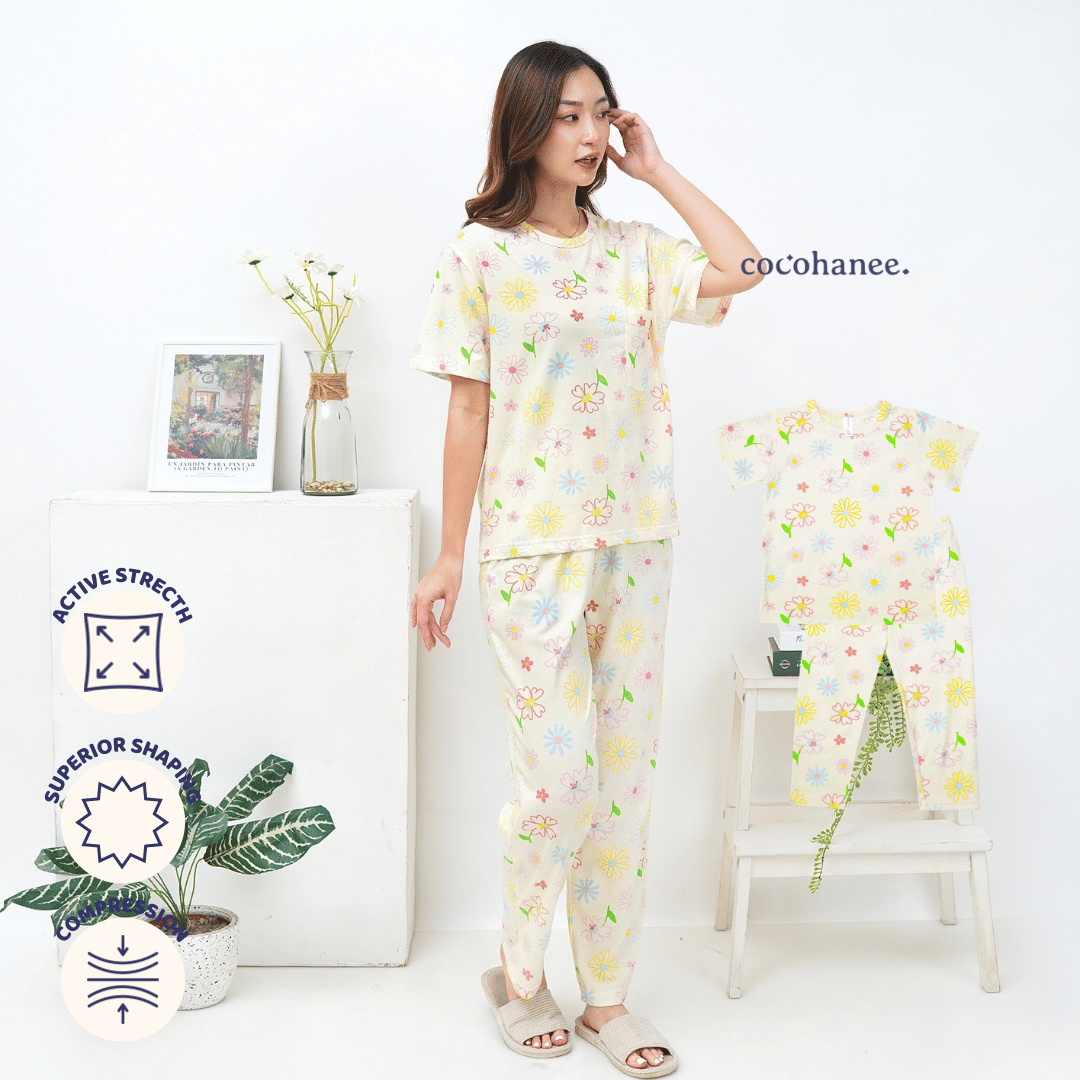 Blooming Flowers - Lune Cozy - Piyama Tidur Dewasa
