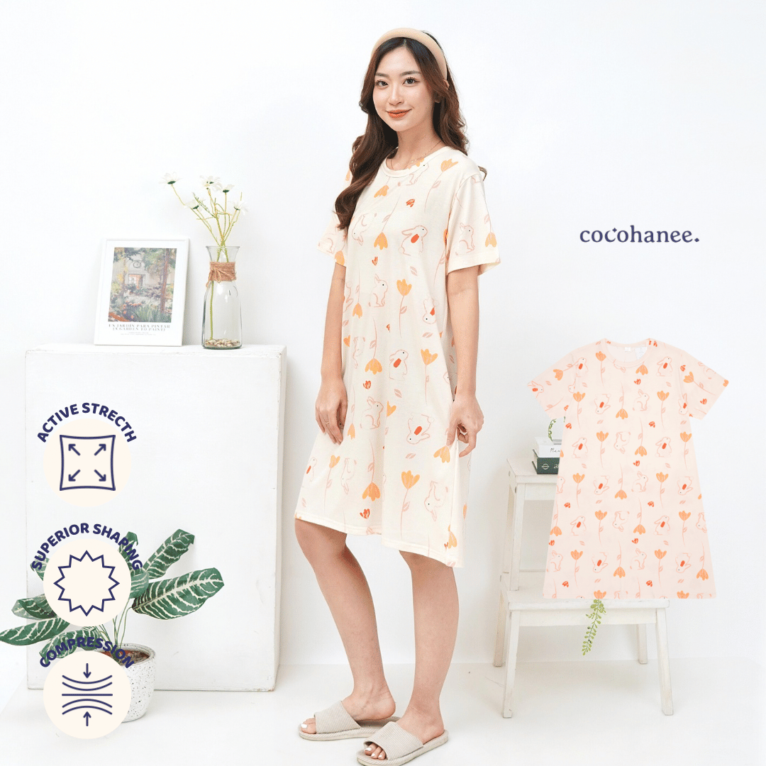 Bunny Petals - Snuggle Tee - Piyama Tidur Dewasa