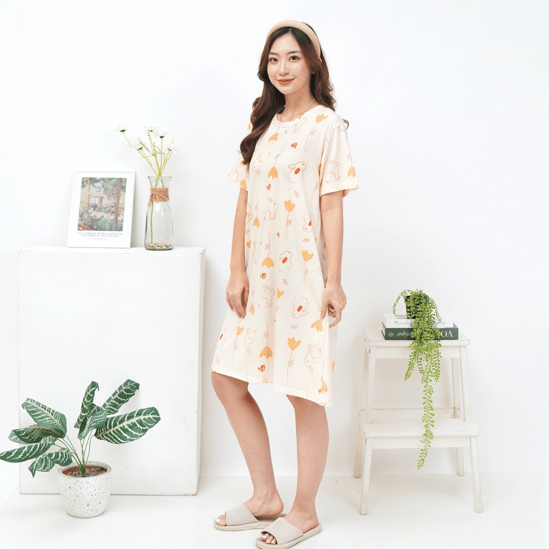 Bunny Petals - Snuggle Tee - Piyama Tidur Dewasa