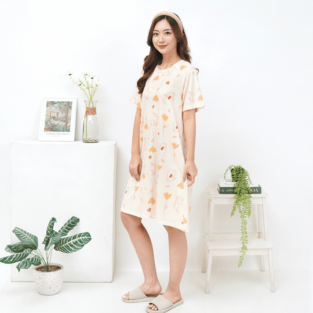 Bunny Petals - Snuggle Tee - Piyama Tidur Dewasa