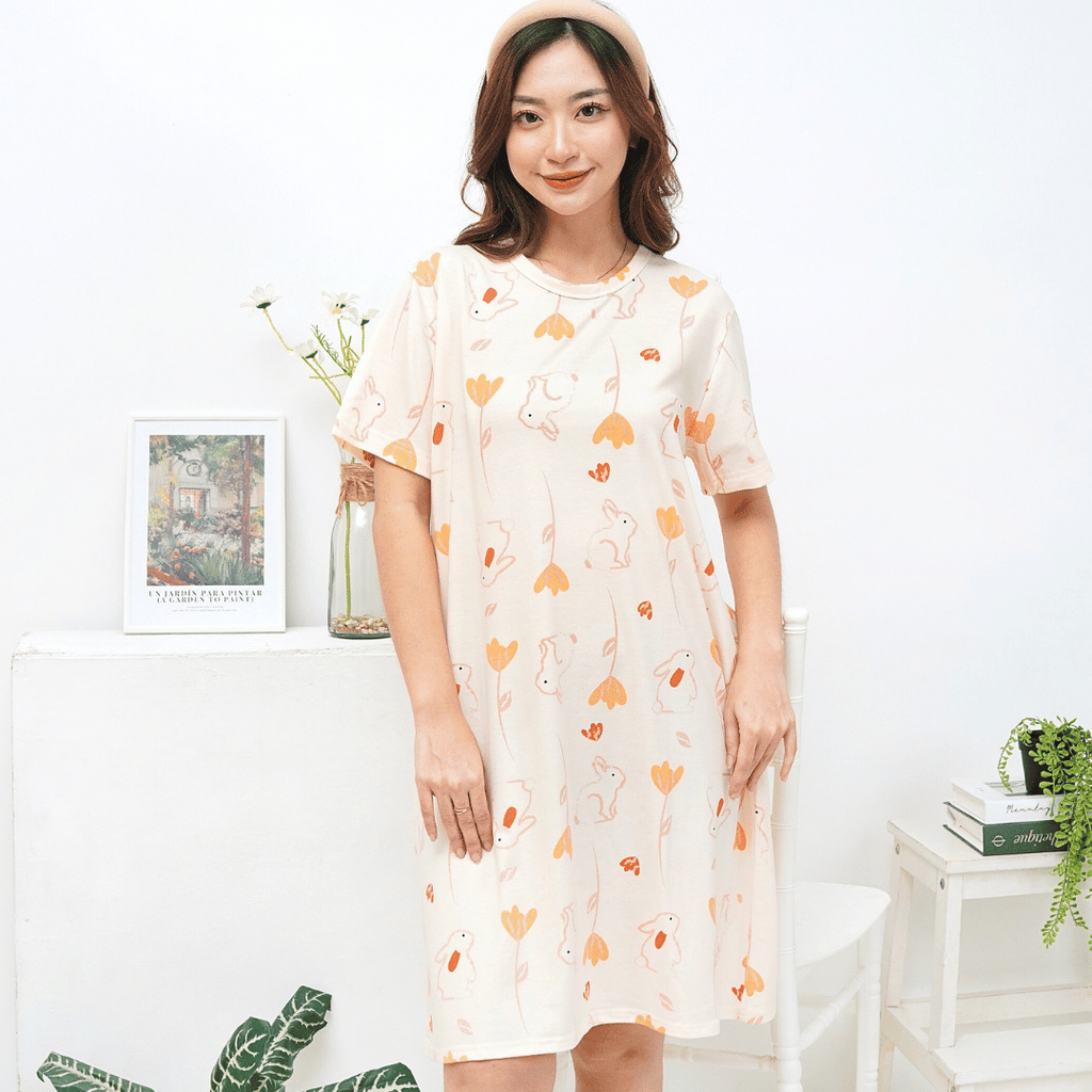 Bunny Petals - Snuggle Tee - Piyama Tidur Dewasa