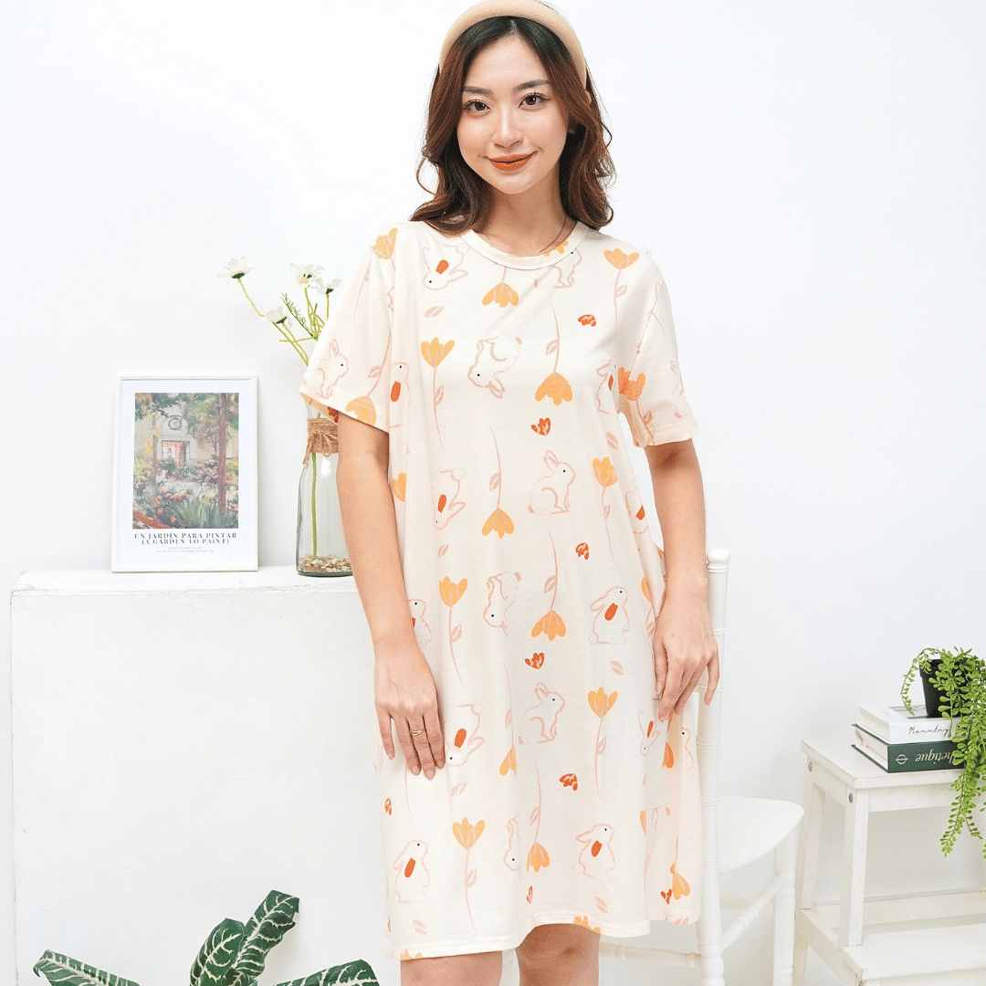 Bunny Petals - Snuggle Tee - Piyama Tidur Dewasa