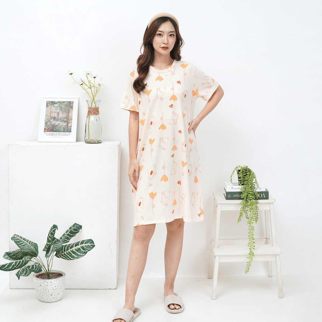 Bunny Petals - Snuggle Tee - Piyama Tidur Dewasa