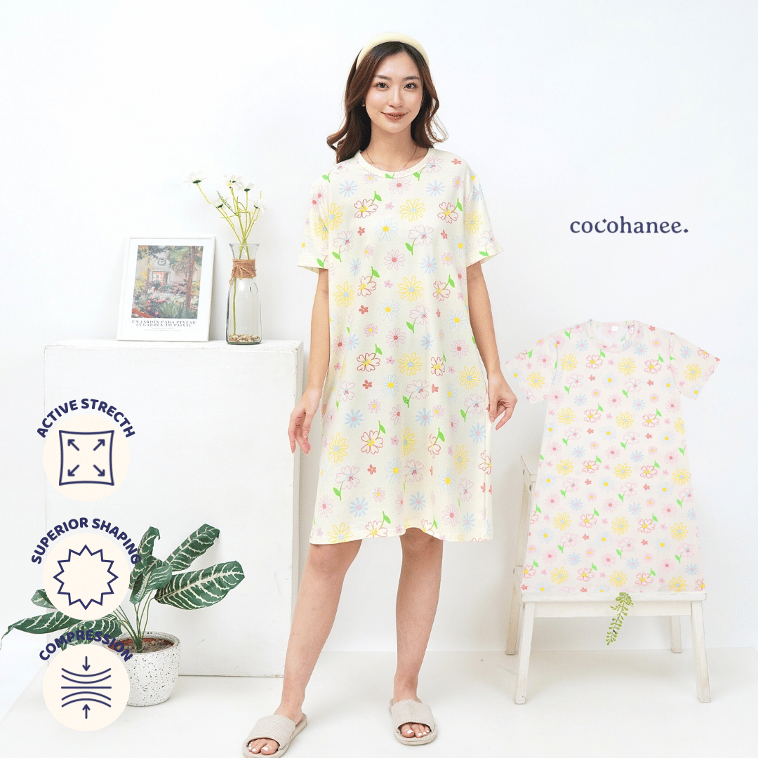 Blooming Flowers - Snuggle Tee - Piyama Tidur Dewasa