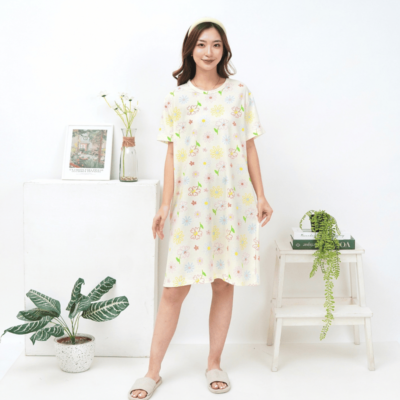 Blooming Flowers - Snuggle Tee - Piyama Tidur Dewasa