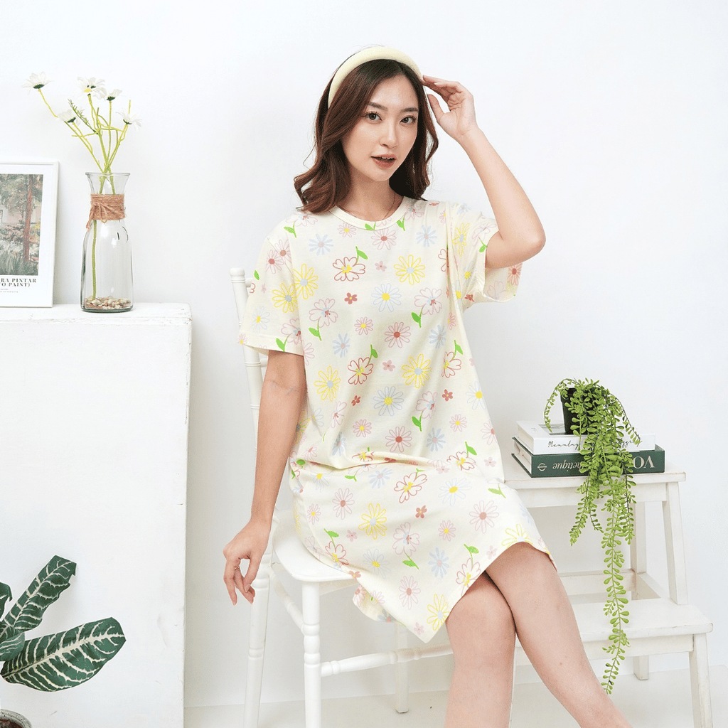Blooming Flowers - Snuggle Tee - Piyama Tidur Dewasa