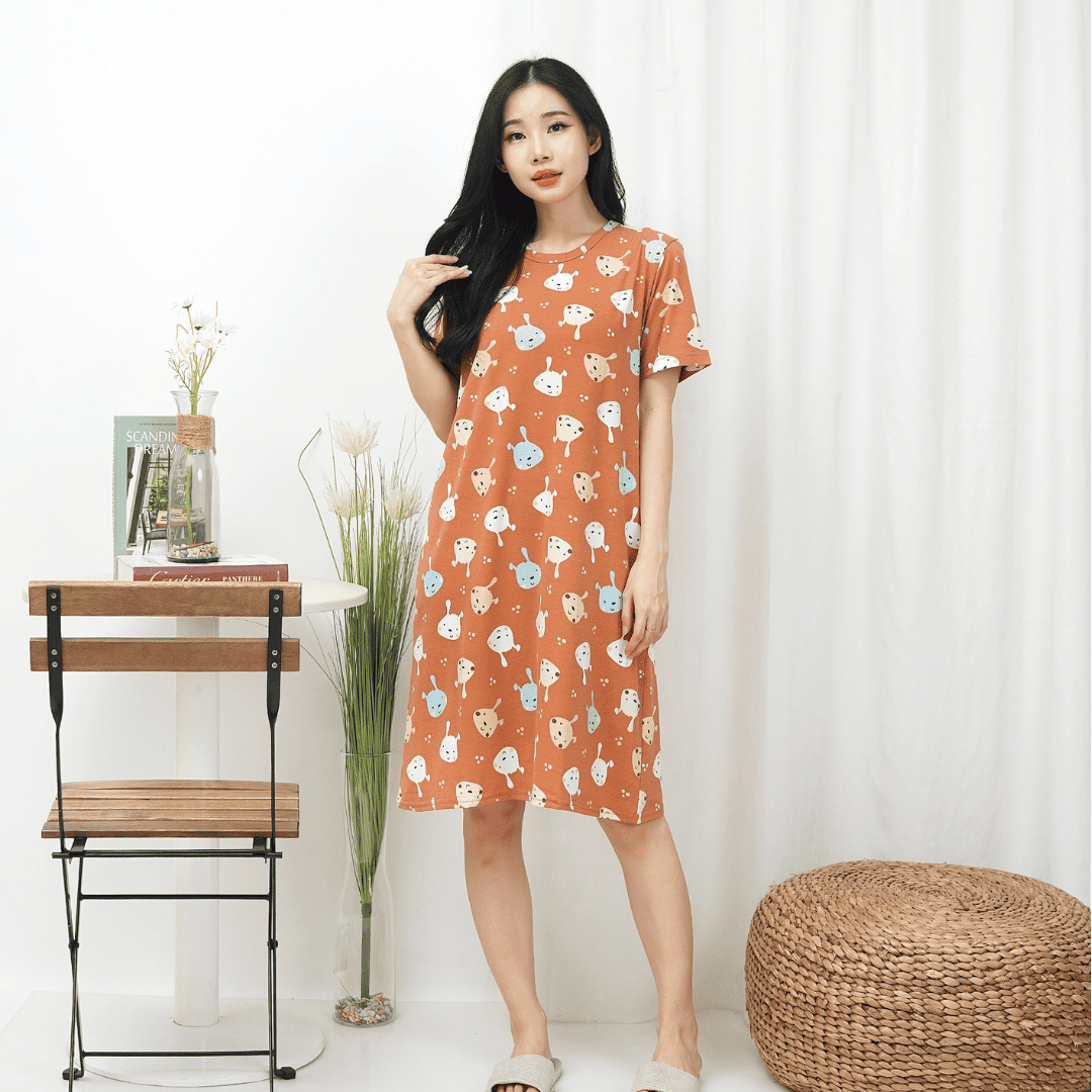 Brown Puppies - Snuggle Tee - Piyama Tidur Dewasa