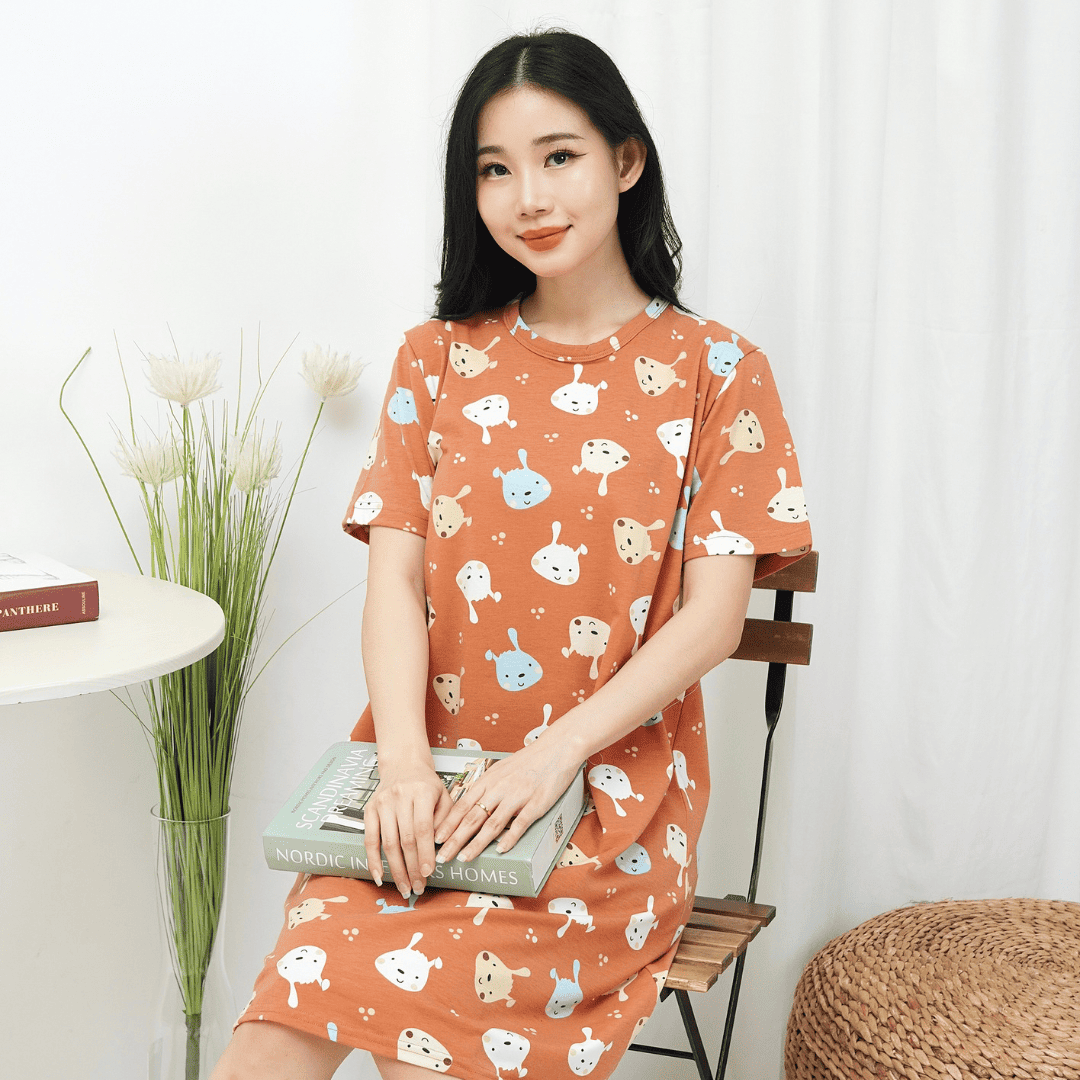 Brown Puppies - Snuggle Tee - Piyama Tidur Dewasa