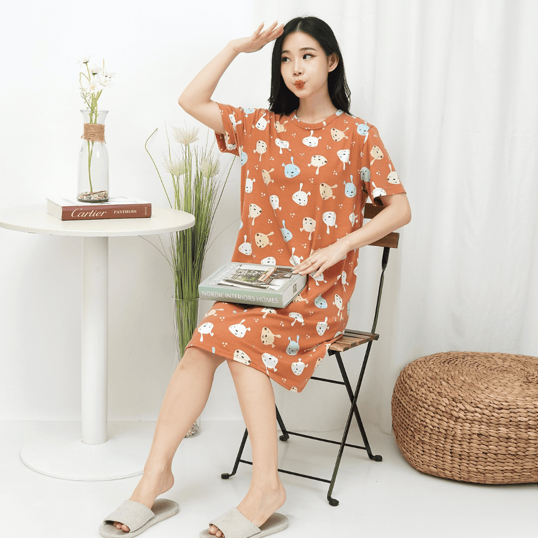 Brown Puppies - Snuggle Tee - Piyama Tidur Dewasa