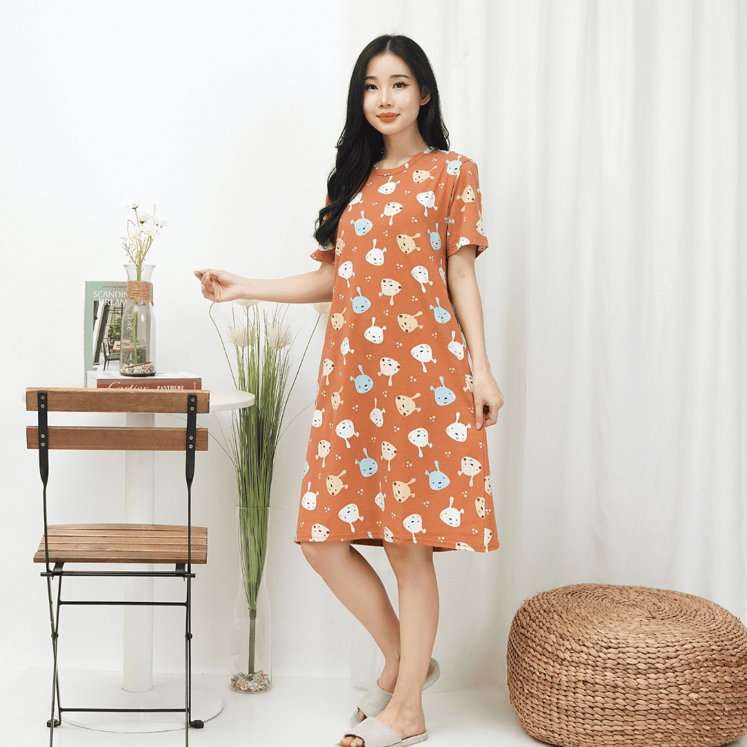 Brown Puppies - Snuggle Tee - Piyama Tidur Dewasa