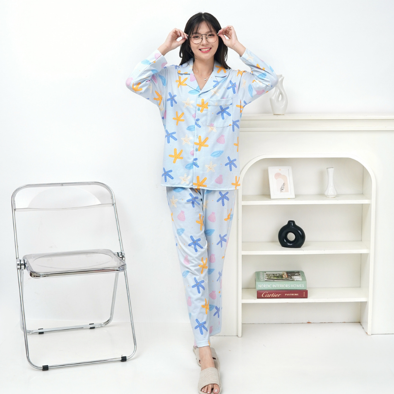 Starfish - Lune Button Long - Piyama Tidur Dewasa