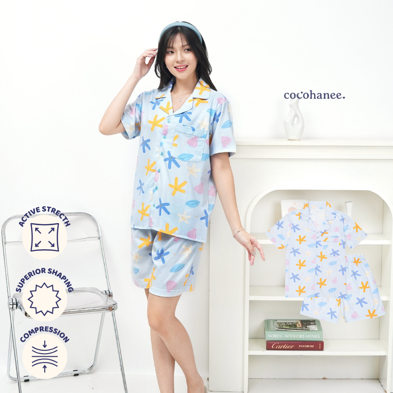 Starfish - Lune Button Short - Piyama Tidur Dewasa