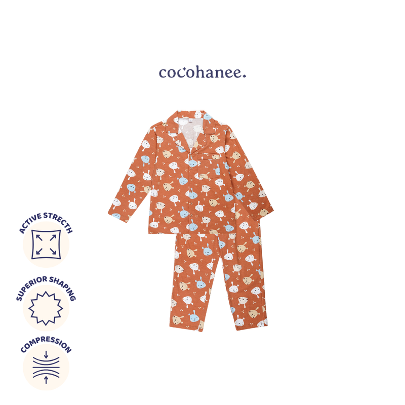 Brown Puppies - Lune Button Long - Piyama Tidur Dewasa