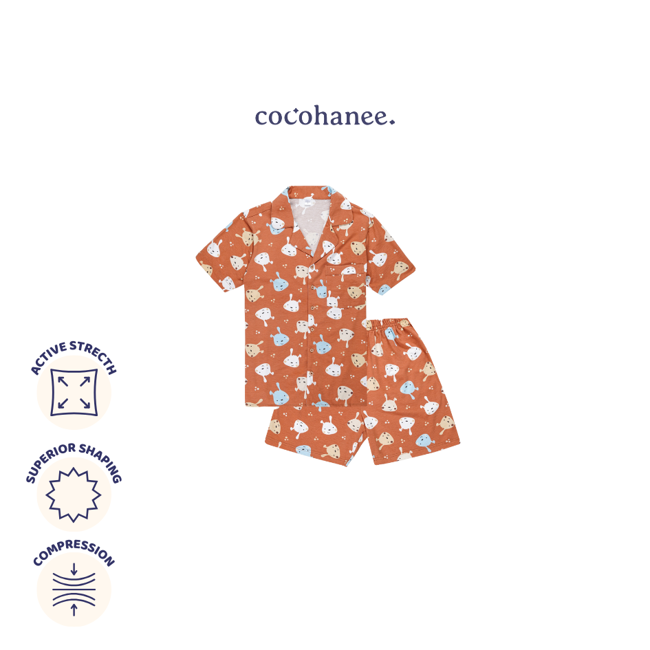 Brown Puppies - Lune Button Short - Piyama Tidur Dewasa