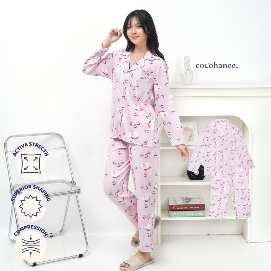 Butterflies - Lune Button Long - Piyama Tidur Dewasa