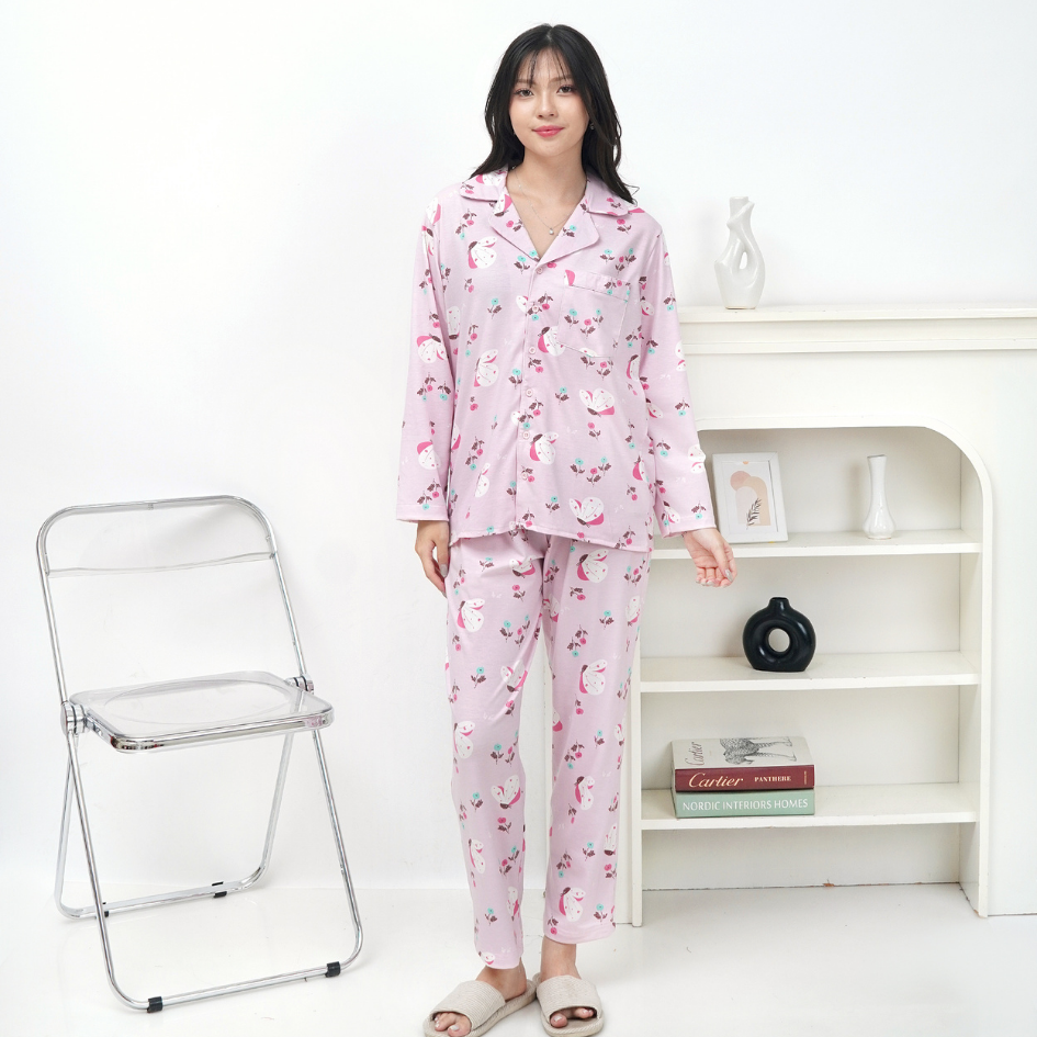 Butterflies - Lune Button Long - Piyama Tidur Dewasa