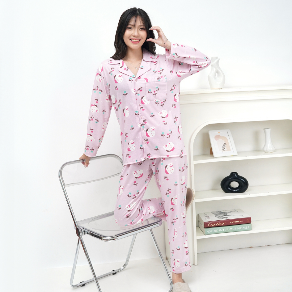 Butterflies - Lune Button Long - Piyama Tidur Dewasa