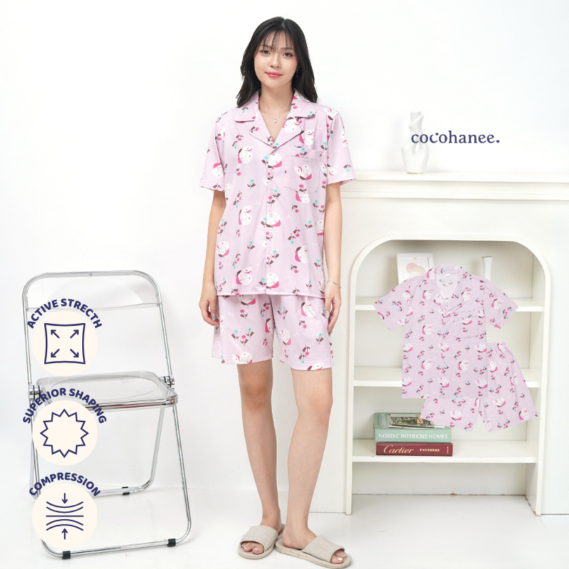 Butterflies - Lune Button Short - Piyama Tidur Dewasa